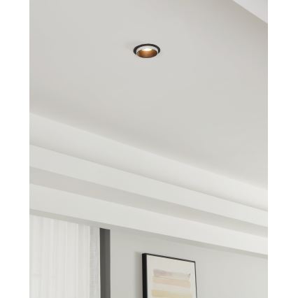 Eglo - Iluminação embutida 1xGU10/35W/230V preto