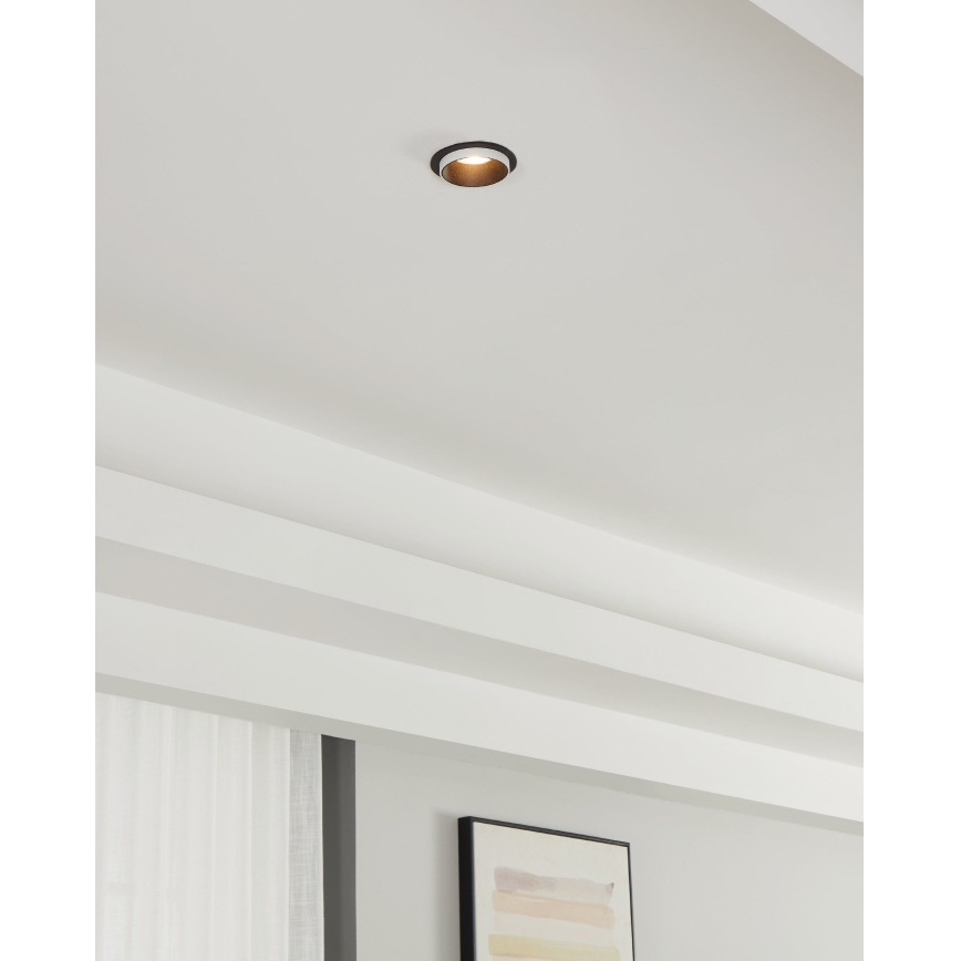 Eglo - Iluminação embutida 1xGU10/35W/230V preto