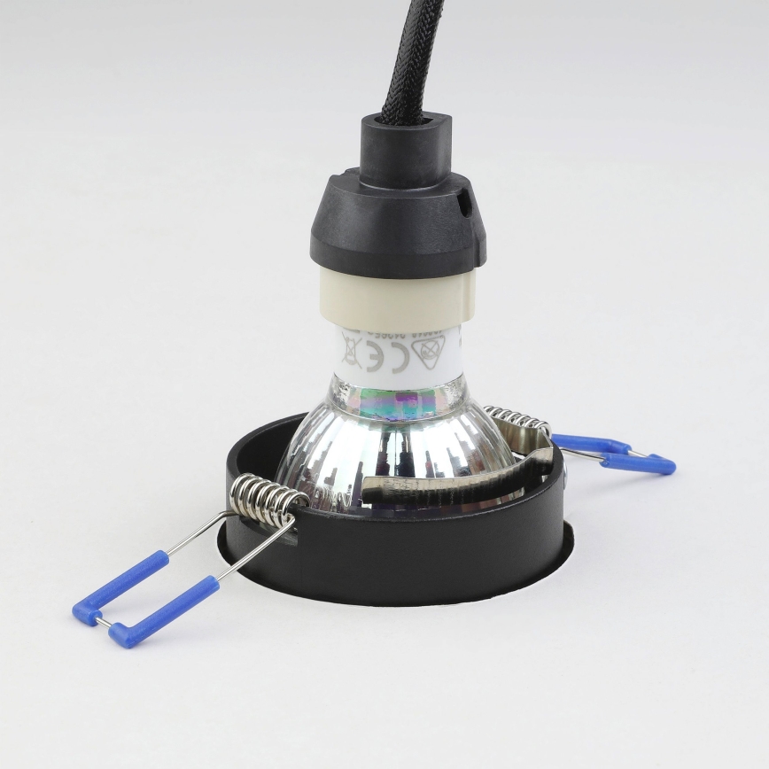 Eglo - Iluminação embutida 1xGU10/35W/230V preto