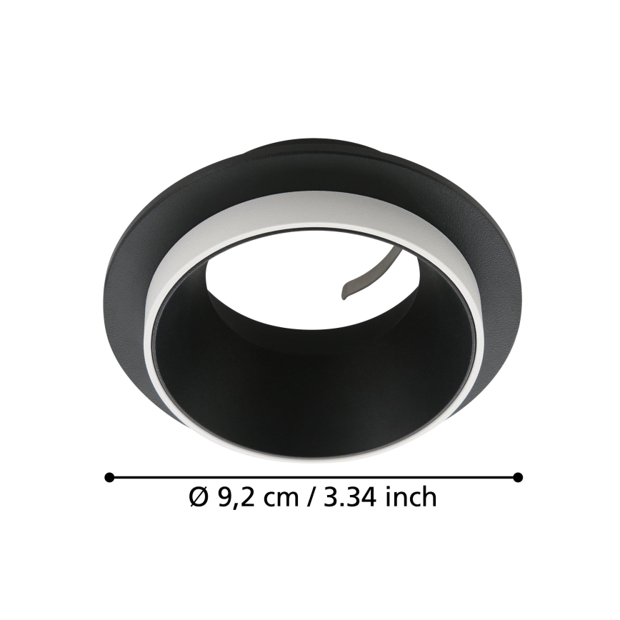 Eglo - Iluminação embutida 1xGU10/35W/230V preto