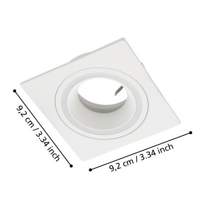 Eglo - Iluminação embutida 1xGU10/35W/230V branco