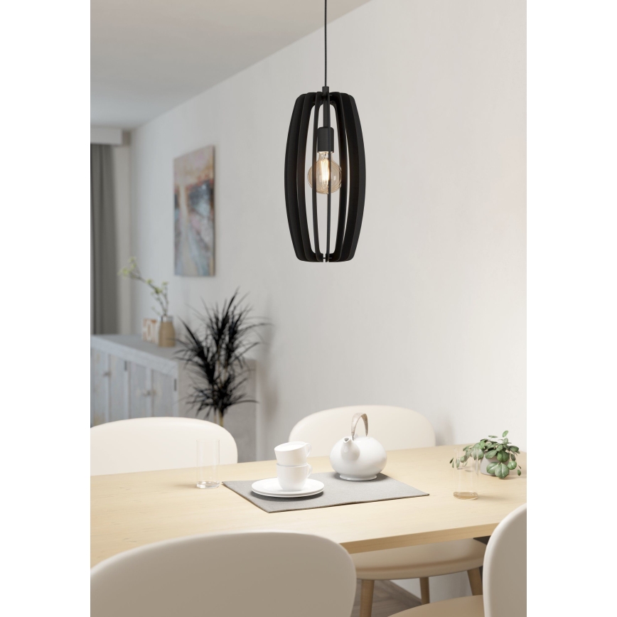 Eglo - Candelabro suspenso 1xE27/40W/230V preto