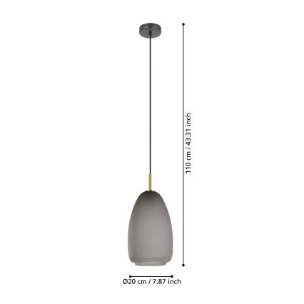 Eglo - Candelabro suspenso 1xE27/40W/230V