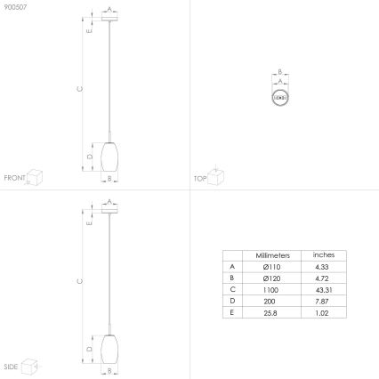 Eglo - Candelabro suspenso 1xE27/40W/230V