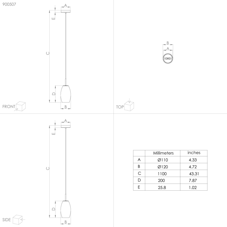 Eglo - Candelabro suspenso 1xE27/40W/230V