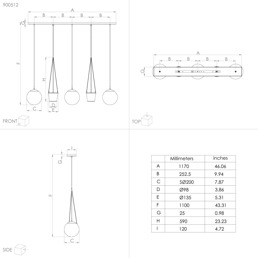 Eglo - Candelabro suspenso 3xE27/40W/230V