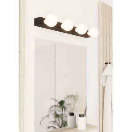 Eglo  - Iluminação de parede 4xE27/40W/230V preto