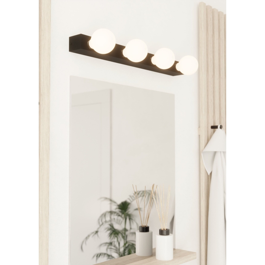 Eglo  - Iluminação de parede 4xE27/40W/230V preto