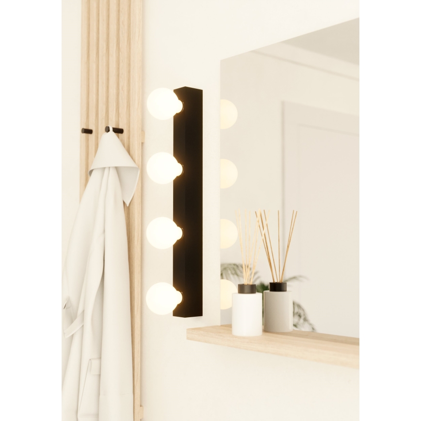 Eglo  - Iluminação de parede 4xE27/40W/230V preto