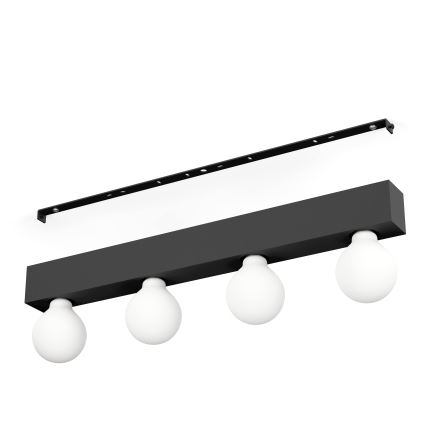Eglo  - Iluminação de parede 4xE27/40W/230V preto