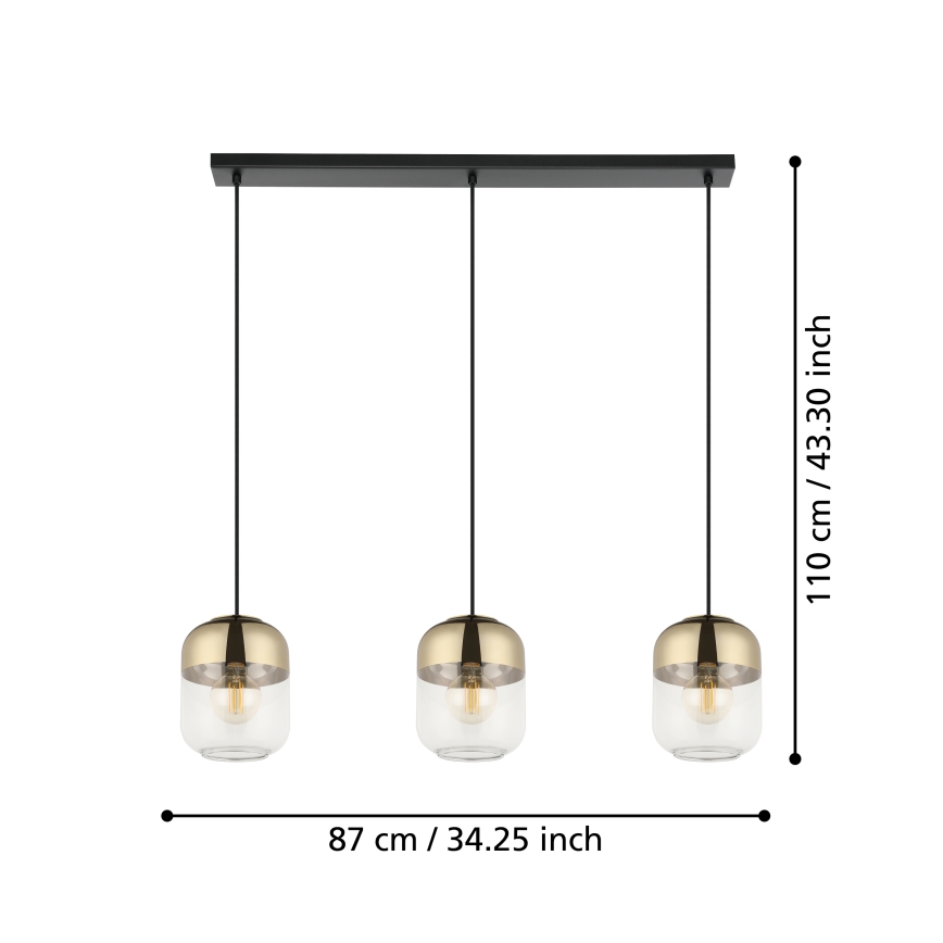 Eglo - Candelabro suspenso 3xE27/40W/230V