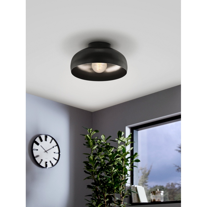 Eglo - Iluminação de teto 1xE27/40W/230V preto