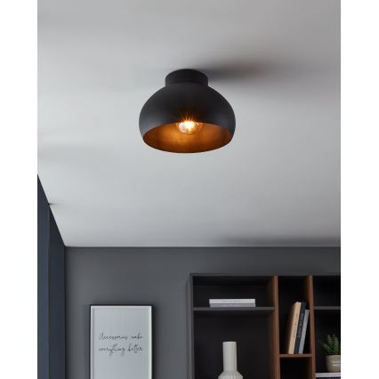 Eglo - Iluminação de teto 1xE27/40W/230V preto