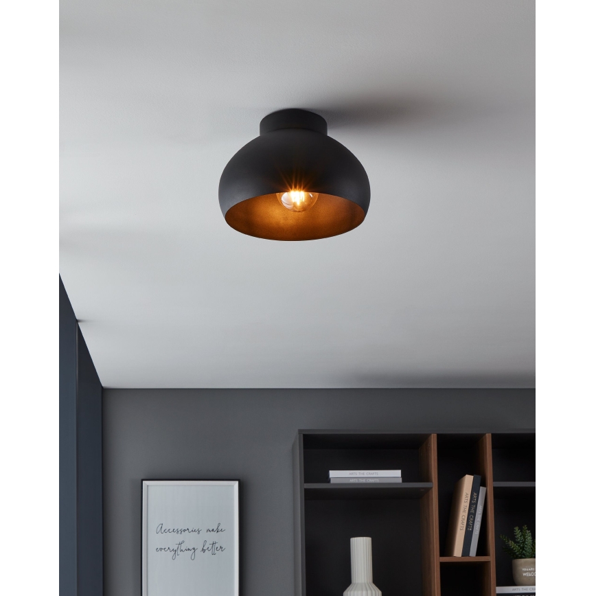 Eglo - Iluminação de teto 1xE27/40W/230V preto