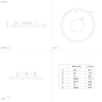 Eglo - Iluminação de teto LED LED/27W/230V