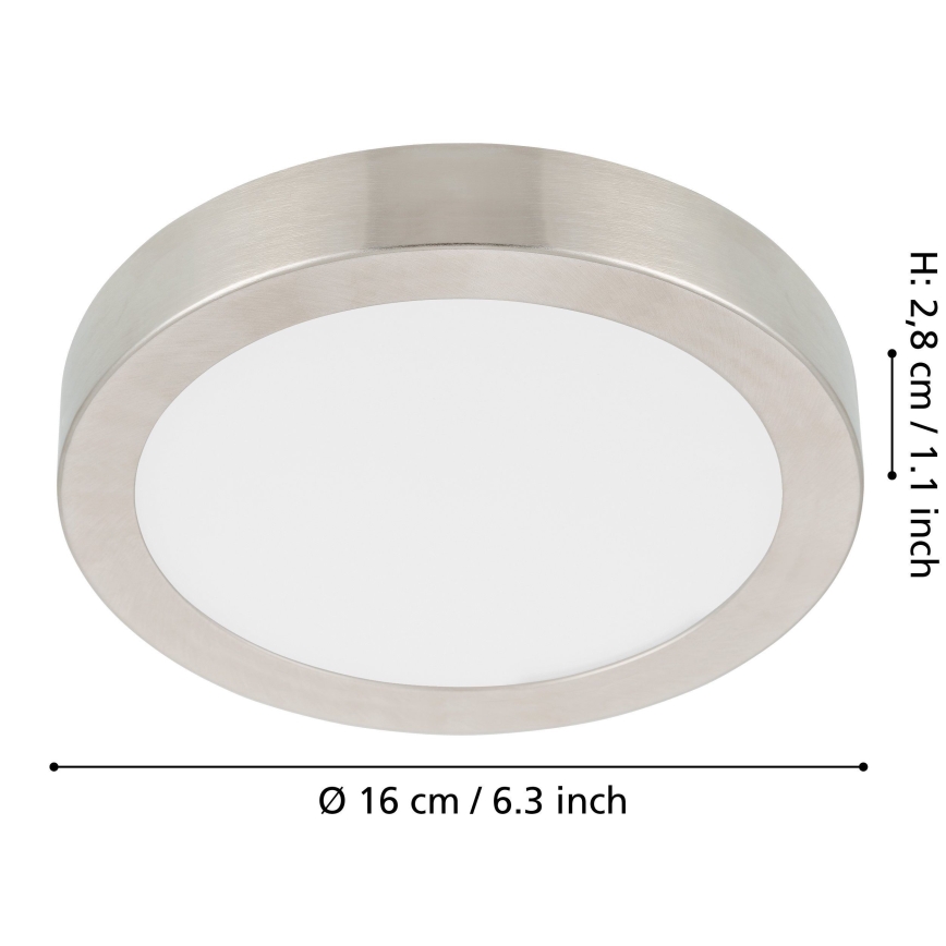 Eglo - Iluminação de teto LED com regulação LED/11W/230V cromado mate