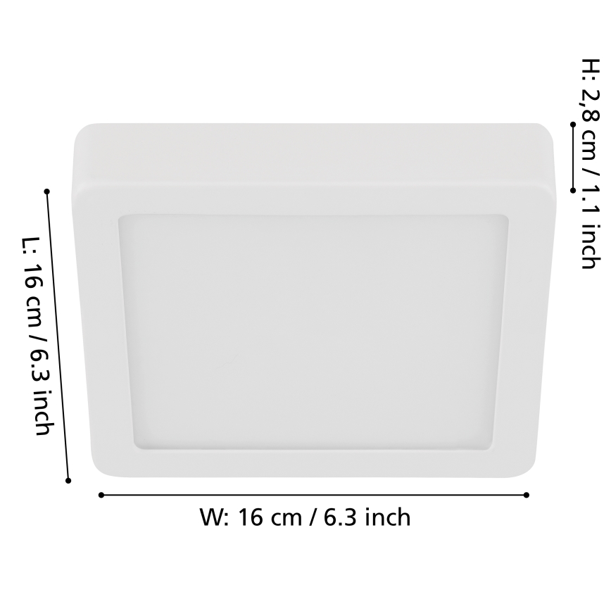 Eglo - Iluminação de teto LED com regulação LED/11W/230V branco