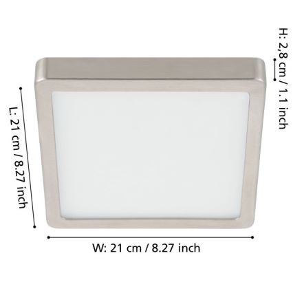 Eglo - Iluminação de teto LED com regulação LED/17W/230V cromado mate