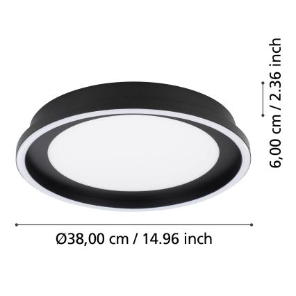 Eglo - Iluminação de teto LED com regulação LED/21,5W/230V + controlo remoto