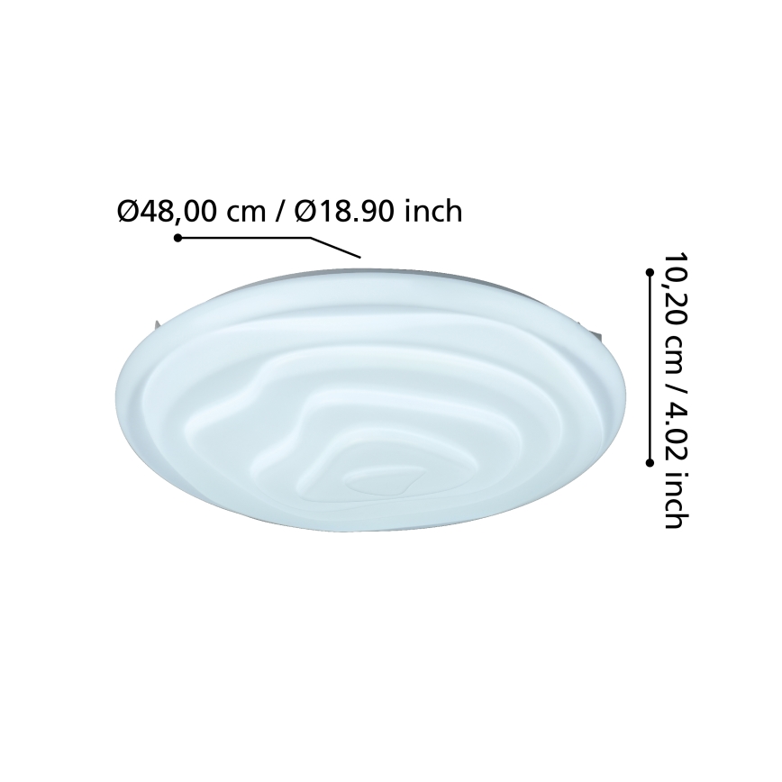 Eglo - Iluminação de teto LED com regulação LED/20,8W/230V 3000-6500K + controlo remoto