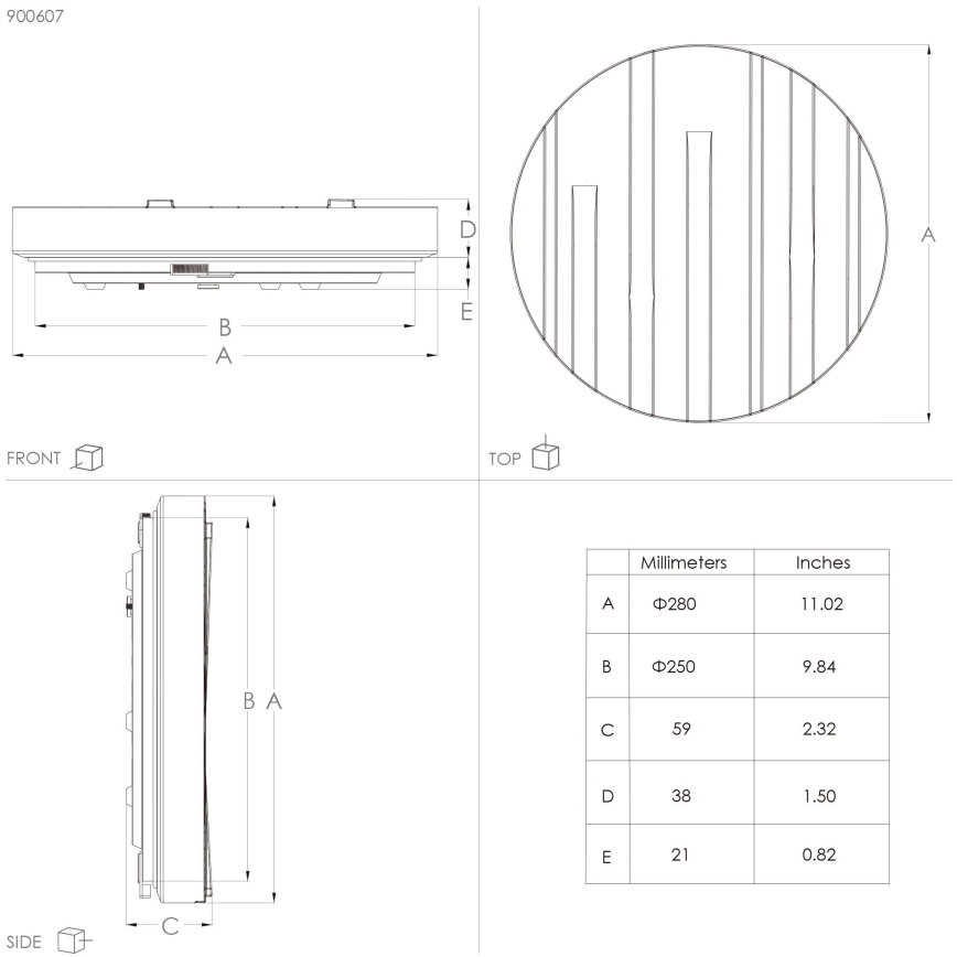 Eglo - Iluminação de teto LED LED/10W/230V diâmetro 28 cm