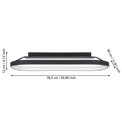 Eglo - Iluminação de teto LED com regulação LED/27W/230V