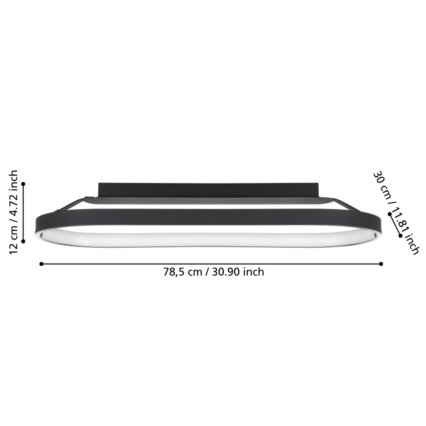 Eglo - Iluminação de teto LED com regulação LED/27W/230V
