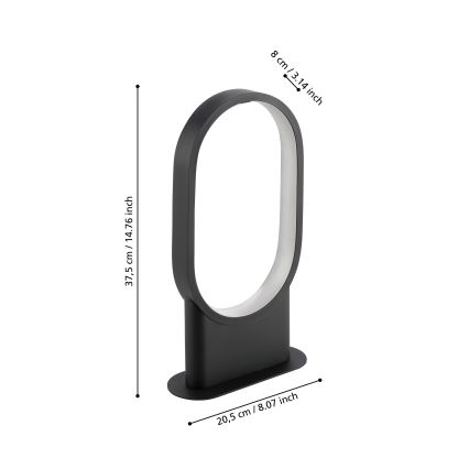 Eglo - Candeeiro de mesa LED LED/10,8W/230V
