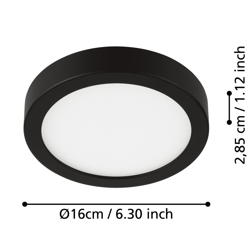 Eglo - Iluminação de teto de casa de banho LED LED/11W/230V IP44 preto