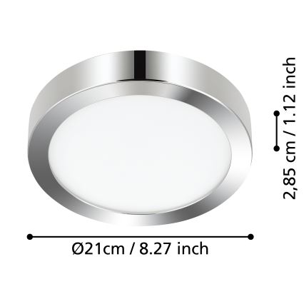 Eglo - Iluminação de teto para casa de banho LED LED/17W/230V IP44 cromado brilhante