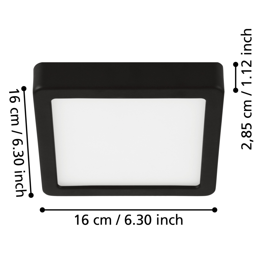 Eglo - Iluminação de teto de casa de banho LED LED/11W/230V IP44 preto