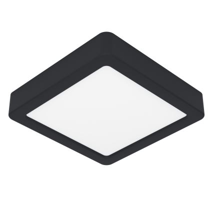 Eglo - Candeeiro de tecto LED para casa de banho, 11W/230V, IP44, preto, 16 x 16 cm