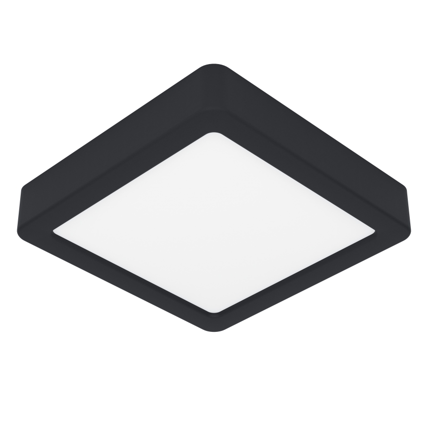 Eglo - Candeeiro de tecto LED para casa de banho, 11W/230V, IP44, preto, 16 x 16 cm