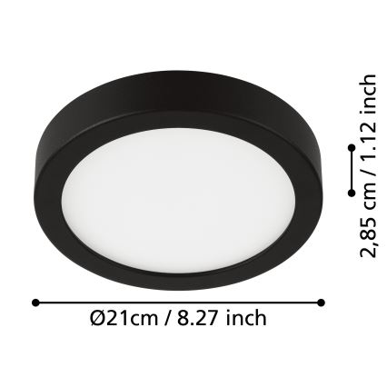 Eglo - Iluminação de teto de casa de banho LED LED/17W/230V IP44 preto
