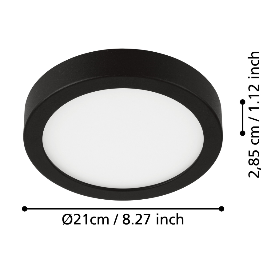 Eglo - Iluminação de teto de casa de banho LED LED/17W/230V IP44 preto