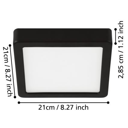 Eglo - Iluminação de teto para casa de banho LED LED/17W/230V IP44 cromado brilhante