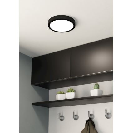 Eglo - Iluminação de teto de casa de banho LED LED/17W/230V preto IP44