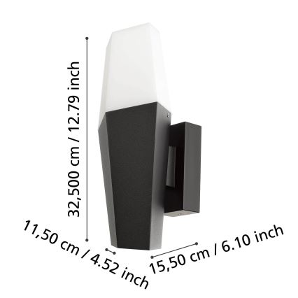 Eglo - Iluminação de parede exterior 1xE27/25W/230V IP44
