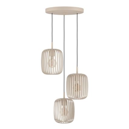 Eglo - Candelabro suspenso 3xE27/40W/230V bege