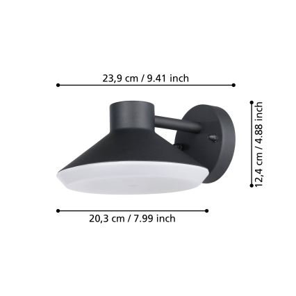 Eglo - Iluminação de parede exterior LED 1xGU10/4,6W/230V IP44