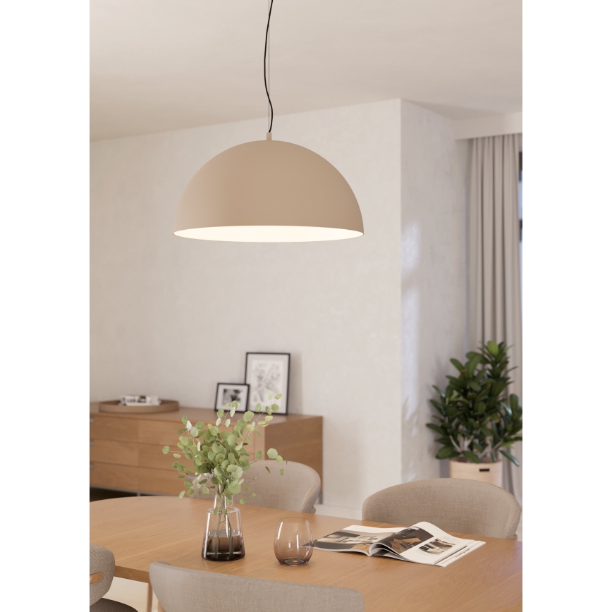 Eglo - Candelabro suspenso 1xE27/40W/230V bege