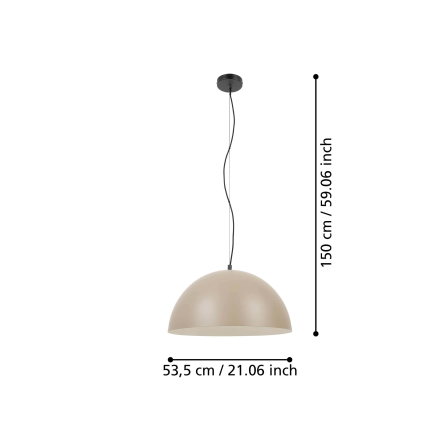 Eglo - Candelabro suspenso 1xE27/40W/230V bege