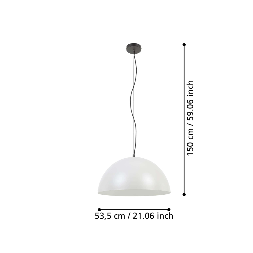 Eglo - Candelabro suspenso 1xE27/40W/230V cinzento