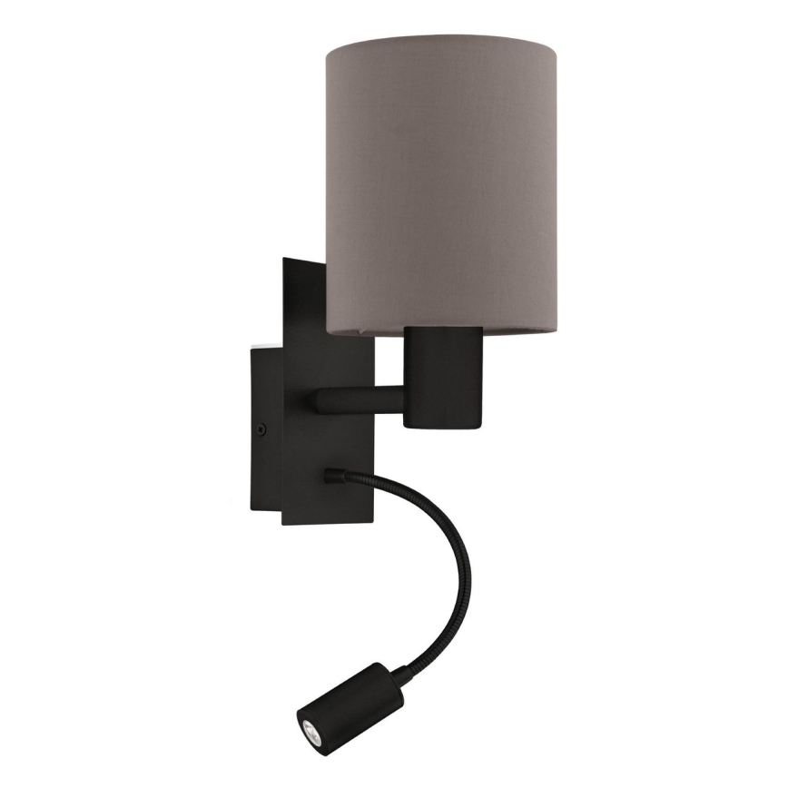 Eglo - Iluminação de parede LED 1xE27/40W/230V + LED/3,8W castanho