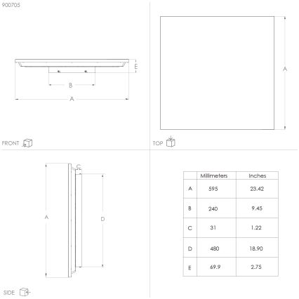 Eglo - Iluminação de teto LED LED/32W/230V