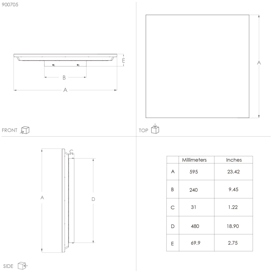 Eglo - Iluminação de teto LED LED/32W/230V