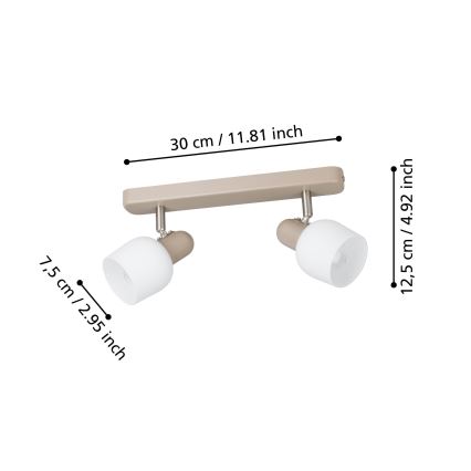 Eglo - Foco 2xE14/18W/230V