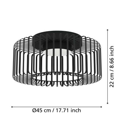 Eglo - Iluminação de teto LED RGBW com regulação LED/22W/230V 2700-6500K
