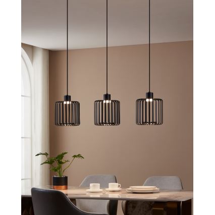 Eglo - Candeeiro suspenso LED RGBW com regulação 3xLED/3,7W/230V 2700-6500K