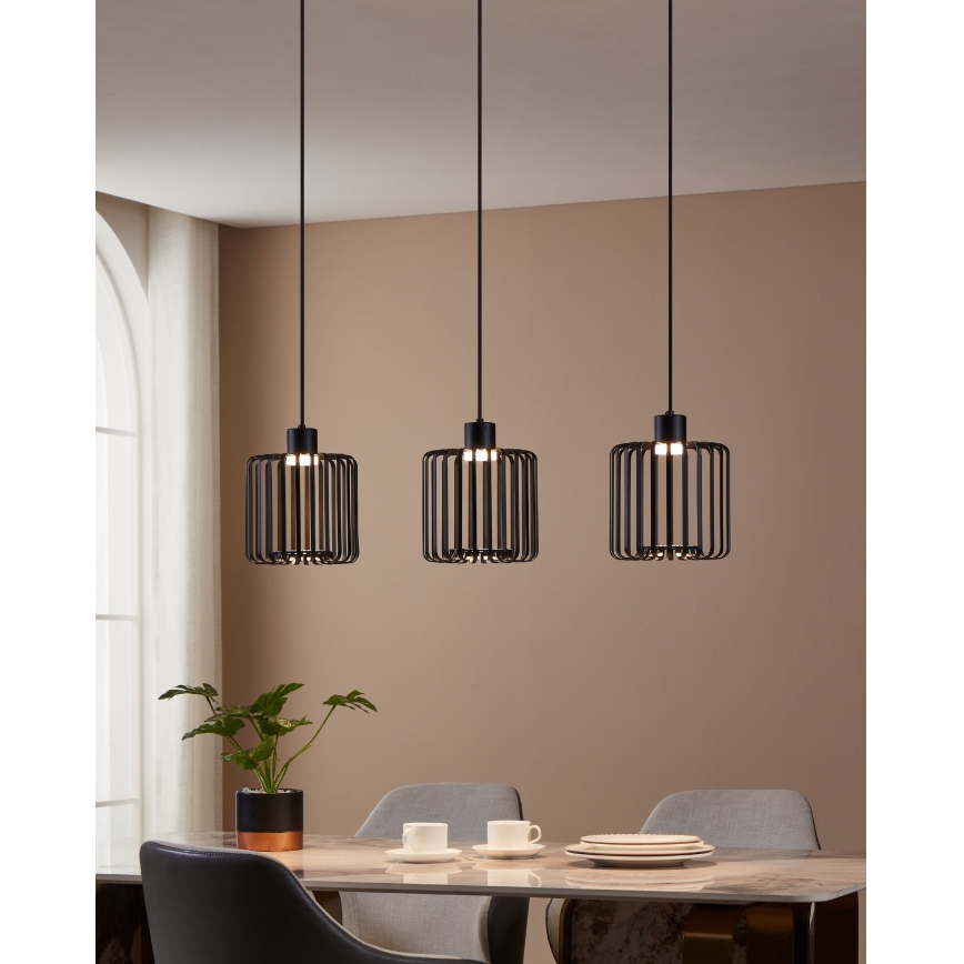 Eglo - Candeeiro suspenso LED RGBW com regulação 3xLED/3,7W/230V 2700-6500K